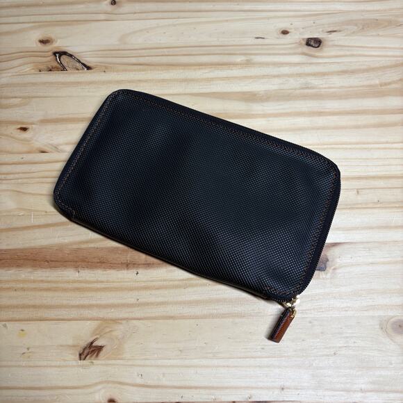 Bottega Veneta Zip Around Compartment Pouch Wallet Organizer Black Leather Italy - Picture 3 of 11